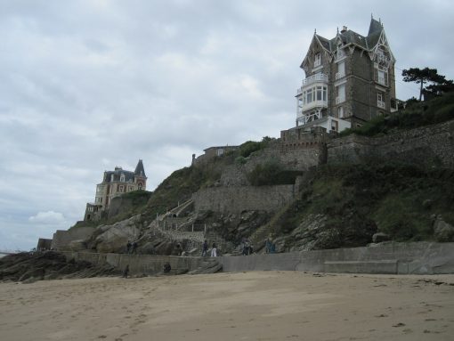 France Normandy beach and houses