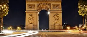 France Paris Arc de Triomphe Night