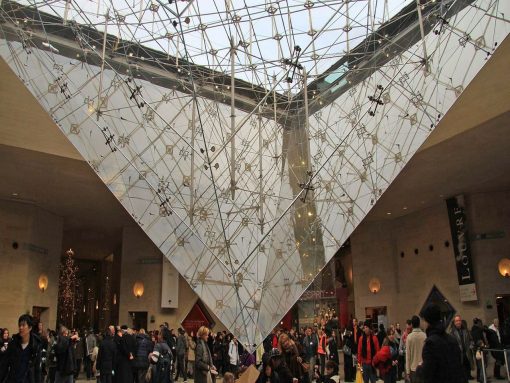 France Paris Louvre Pyramid interior