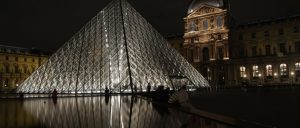 France Paris Louvre night