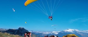 Sitzerland Mount Titlis region Paragliding