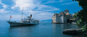 Switzerland Chillon Castle Boat