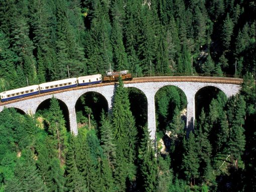 Switzerland Chocolate train bridge and forest