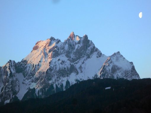 Switzerland Lucerne view of Mount Pilatus