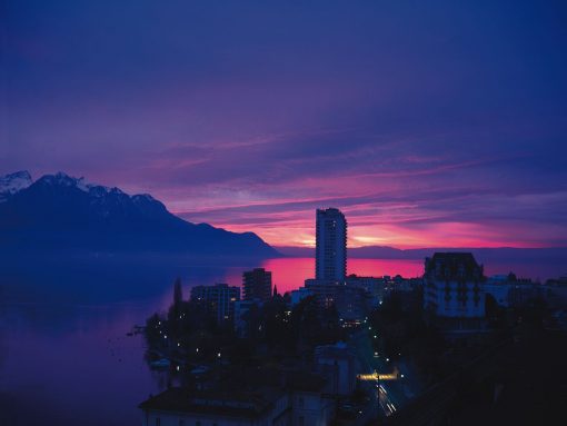 Switzerland Montreux Evening