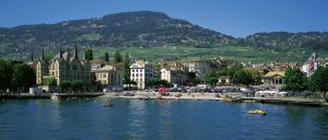 Switzerland Montreux beach