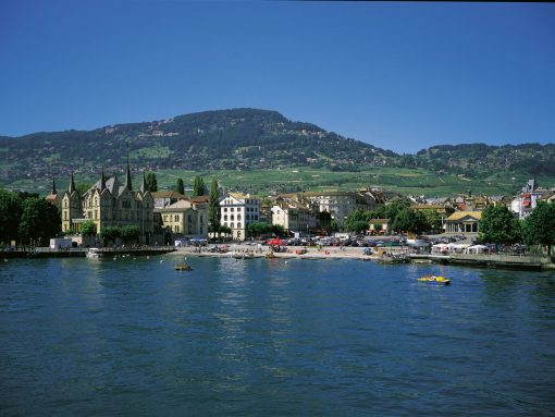 Switzerland Montreux beach