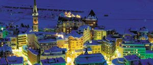 Switzerland St Moritz Winter Night