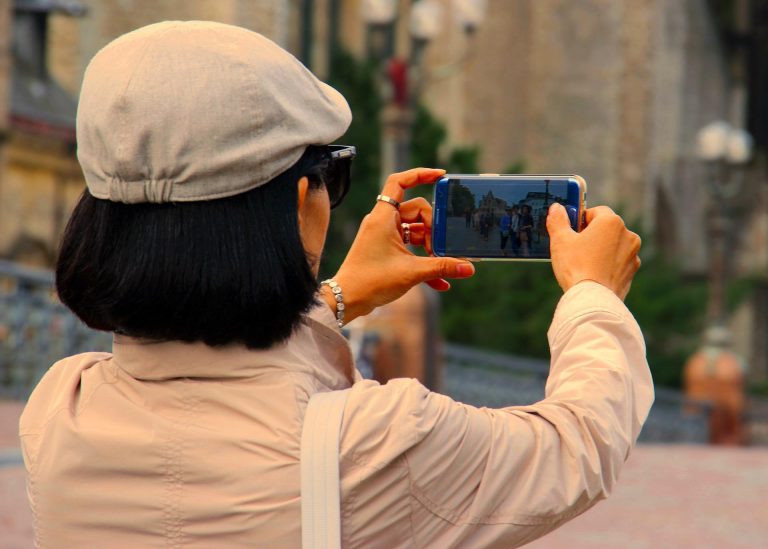 tourist taking photo